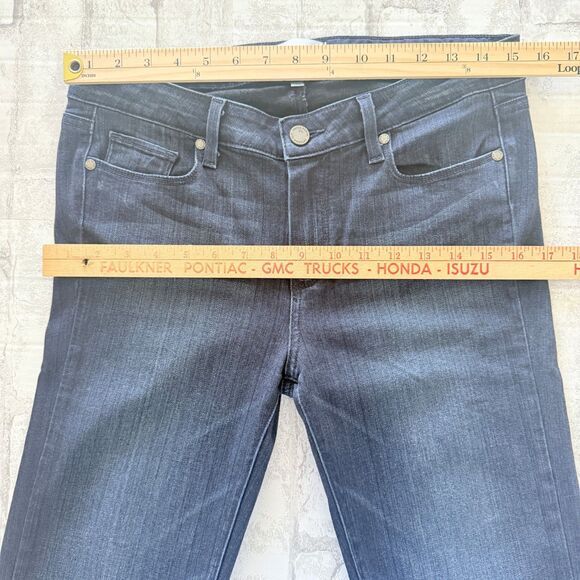 Paige Skyline Straight Midlake Dark Wash Slim Fit Zip Closure Everyday Jeans 30 - Picture 7 of 10